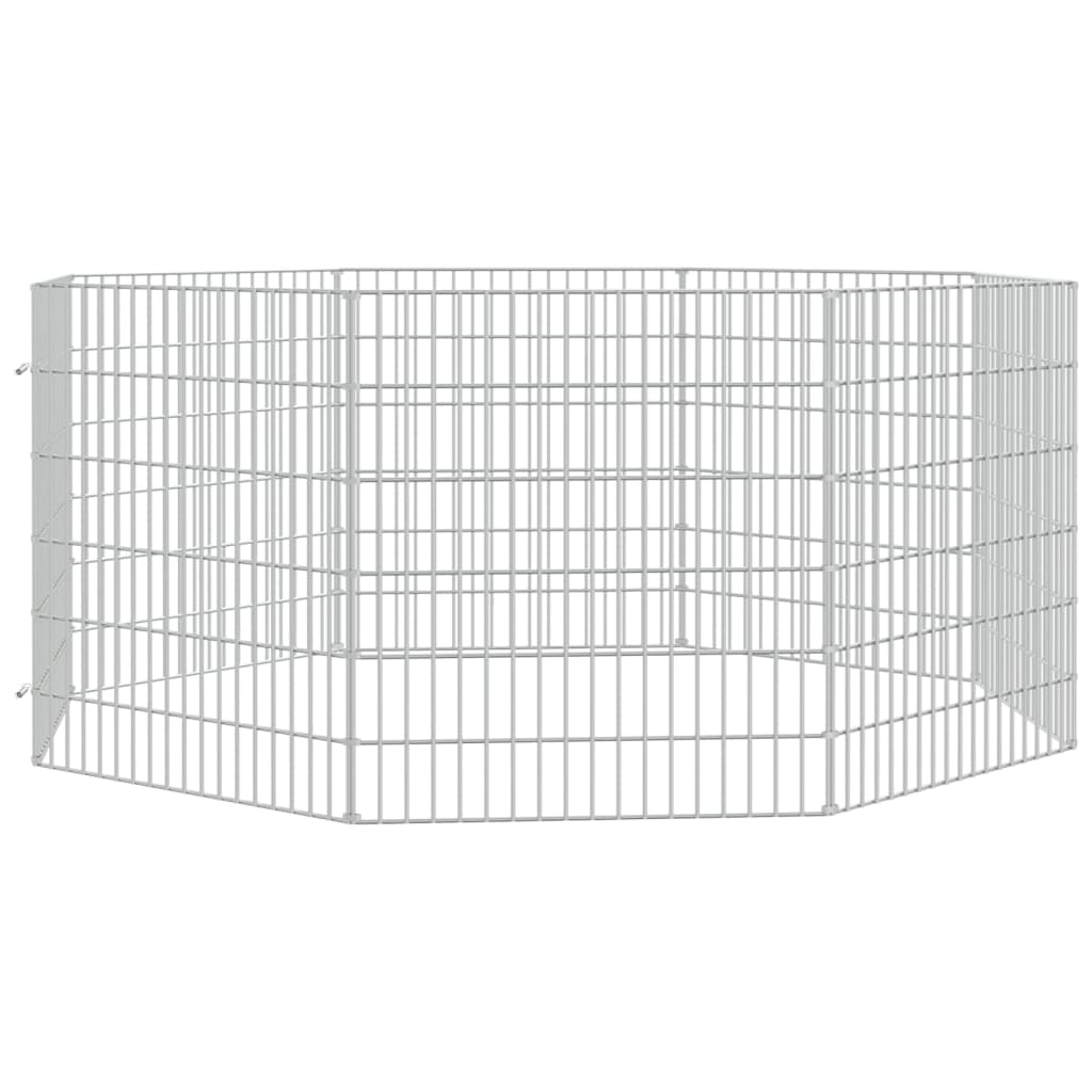 Free Range Animal Enclosure – 8 Panels (21.3" x 23.6") Galvanized Iron -2