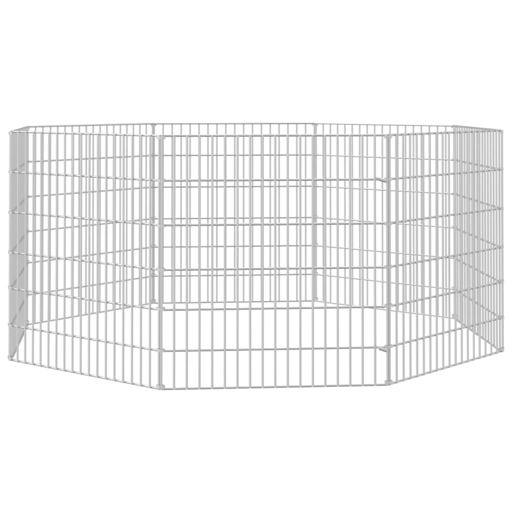 Free Range Animal Enclosure – 8 Panels (21.3" x 23.6") Galvanized Iron -3