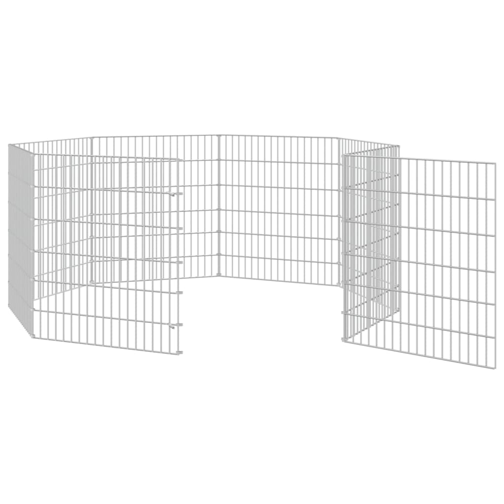 Free Range Animal Enclosure – 8 Panels (21.3" x 23.6") Galvanized Iron -4