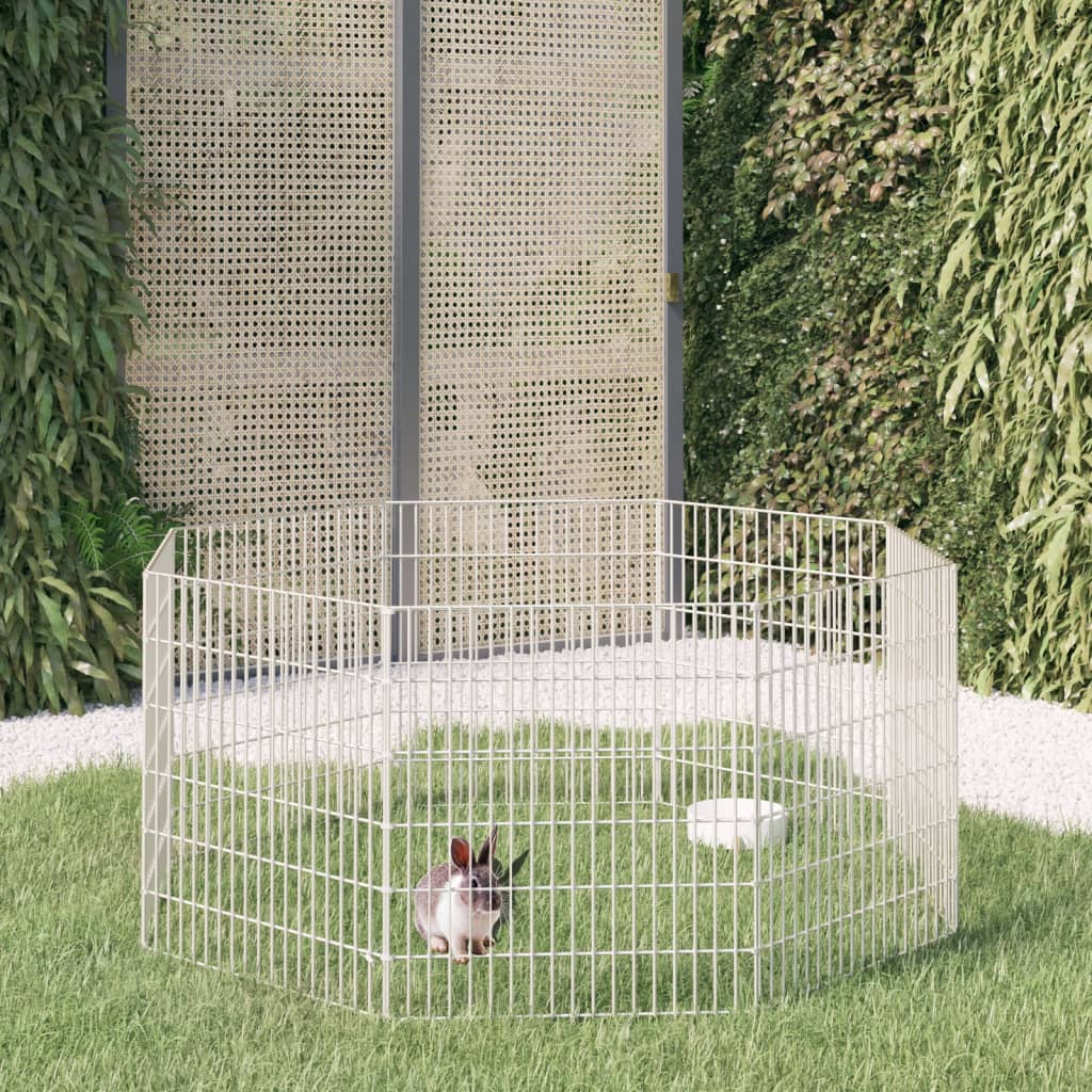 Free Range Animal Enclosure – 8 Panels (21.3" x 23.6") Galvanized Iron -0