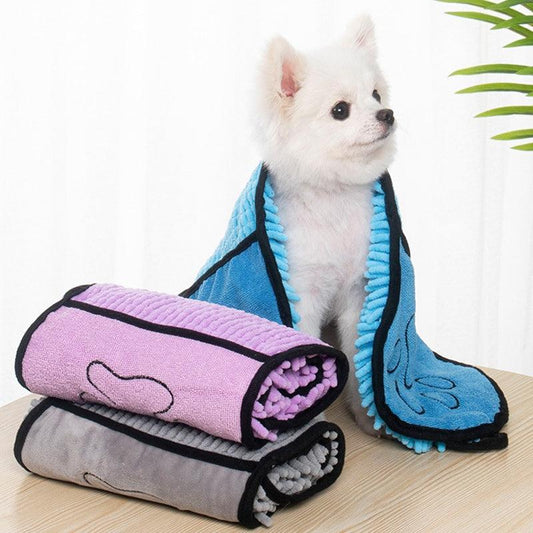 Super Dry Pet Bathrobe – Ultra Absorbent Microfiber Towel for Dogs and Cats-0