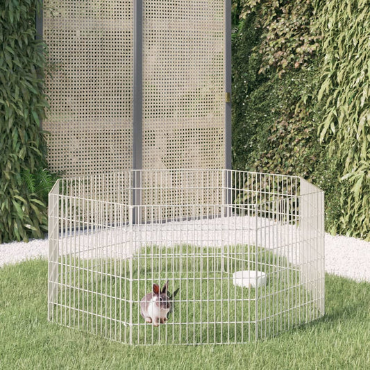 Free Range Animal Enclosure – 8 Panels (21.3" x 23.6") Galvanized Iron -0
